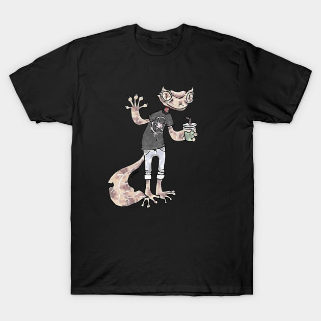 Satanic Leaf Tailed Gecko T-Shirt by cheru